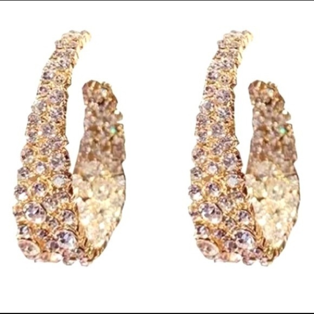 Women's Temperament Earrings Retro Geometric Simulated Diamond Earrings …